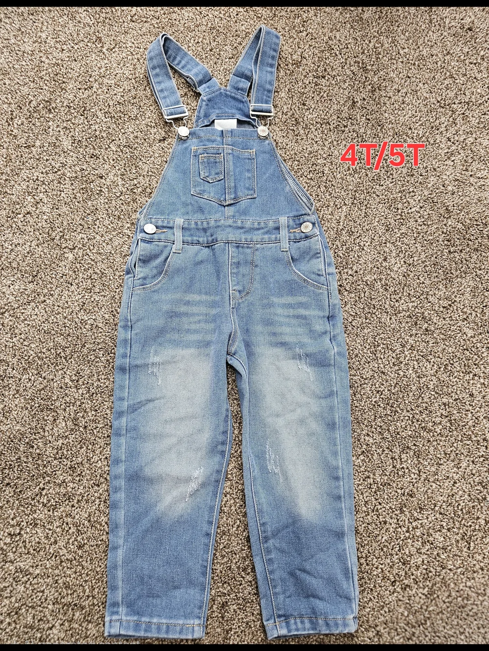 Kids Denim Overalls - Light Blue